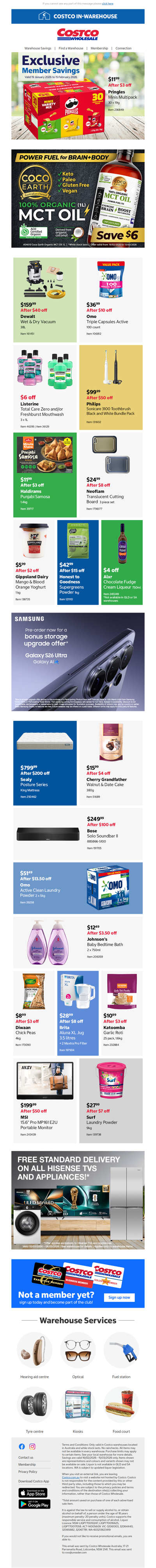 Great deals for your next visit to the warehouse!