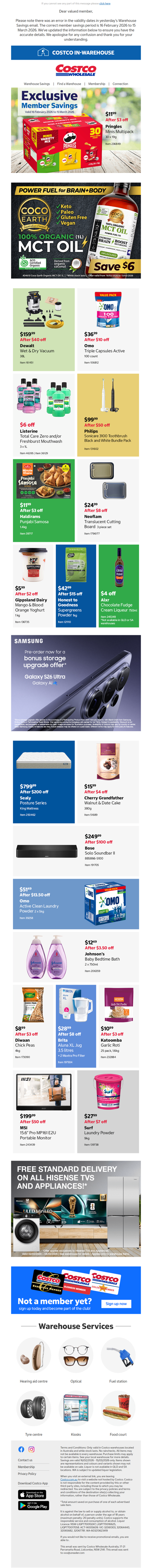 Great deals for your next visit to the warehouse!