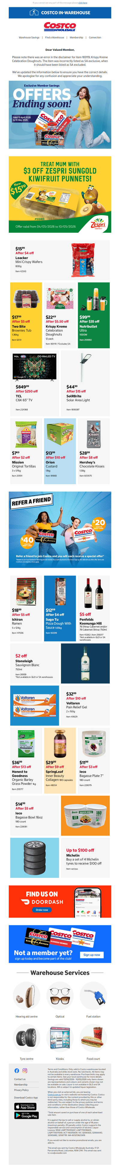 Warehouse savings final week!