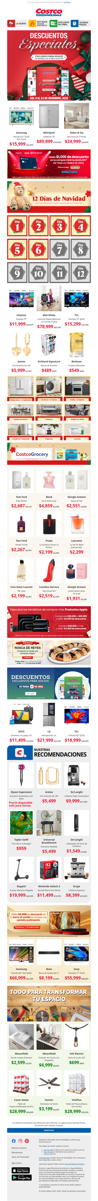 Día 6 de 12 Días Navideños 🎄 | $1,000 de Descuento con tu TDC Costco