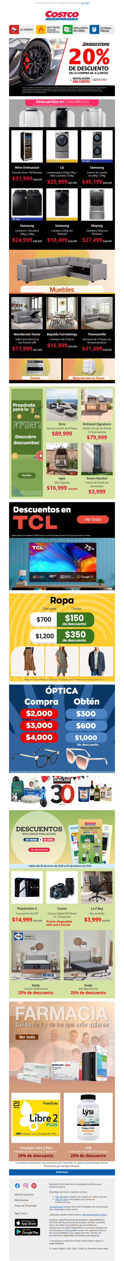 Descuentos en Línea Blanca , Muebles y Pantallas TCL