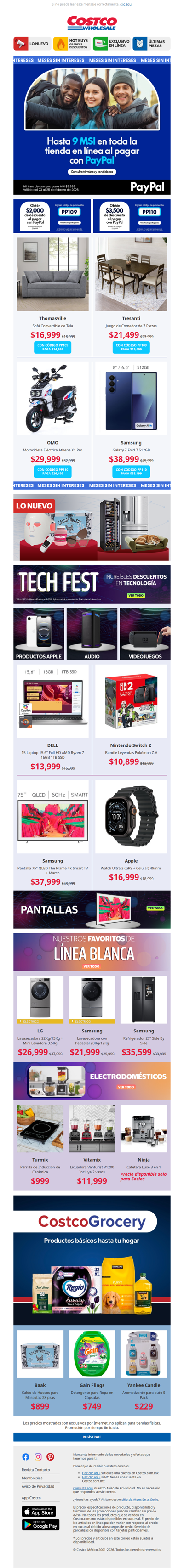 ¡Hasta 9 MSI en toda la Tienda en Línea con PayPal! 💙