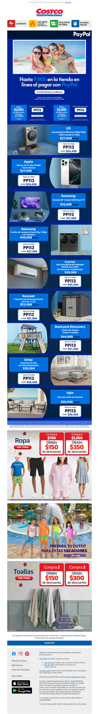 ¡Últimas Horas de MSI con PayPal en la Tienda en Línea! 💙