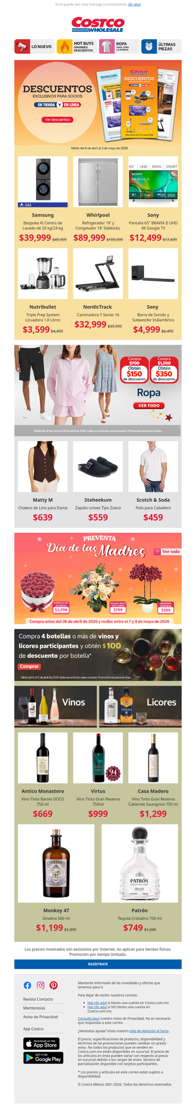 Hasta $350 de Descuento en Ropa 👗👕