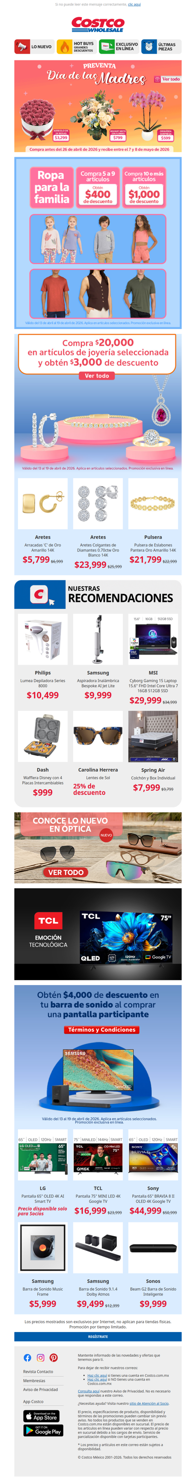 Luce Increíble con hasta $1,000 de Descuento en Ropa | Lo Nuevo en Óptica