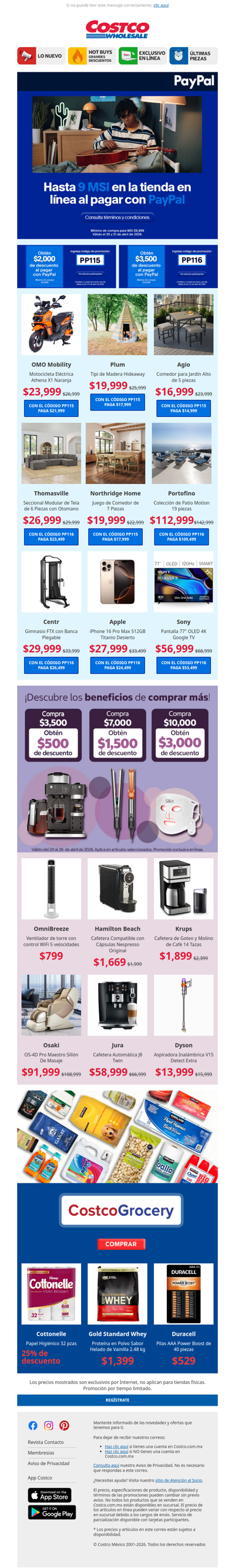 Hasta 9MSI en la Tienda en Línea al Pagar con PayPal 💙