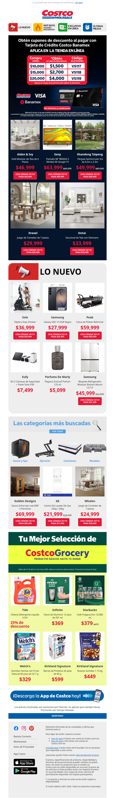 Tu TDC Costco Banamex te da MÁS Beneficios 💳