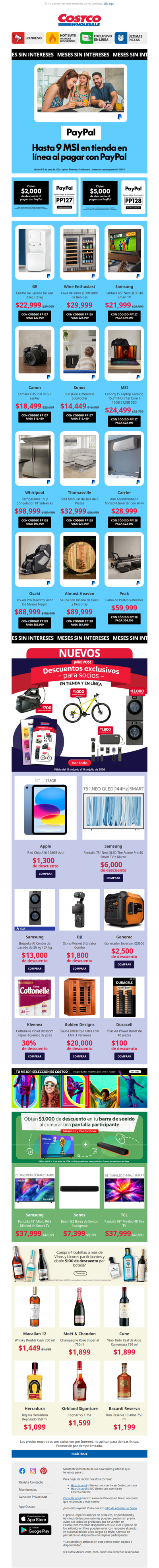 Hasta 9 MSI en la Tienda en Línea al Pagar con PayPal
