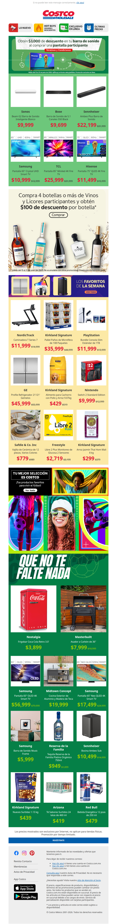 $3,000 de Descuento al Comprar una Barra de Sonido y una Pantalla Participante