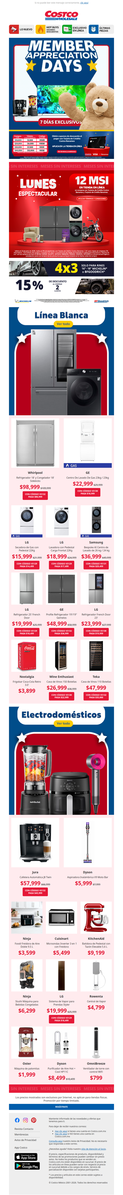 Inician los Member Appreciation Days ⭐️ 12 MSI + Descuentos con TDC Costco