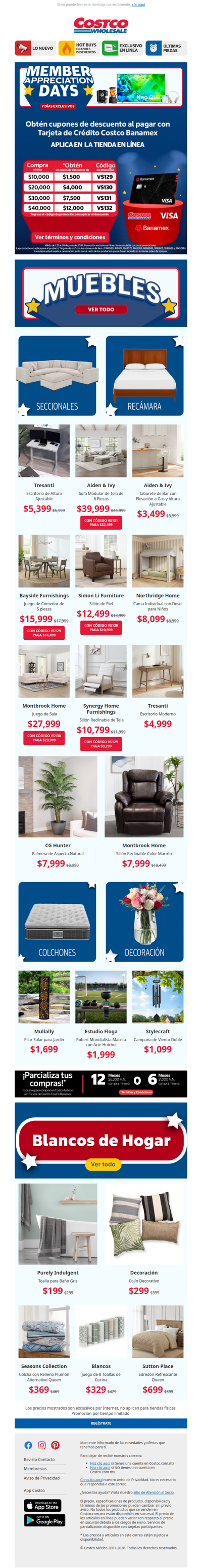 Cupones de descuento con tu Tarjeta de Crédito Costco ⭐️