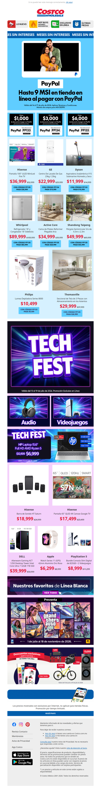 Hasta 9 MSI en Tienda en Línea al Pagar con PayPal