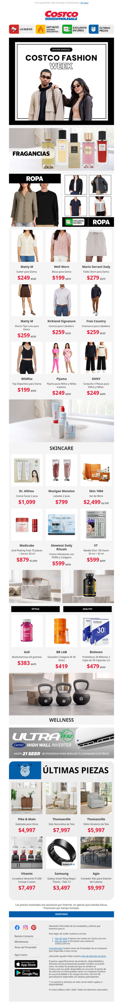Ropa, Skincare, Fragancias y más en Costco Fashion Week