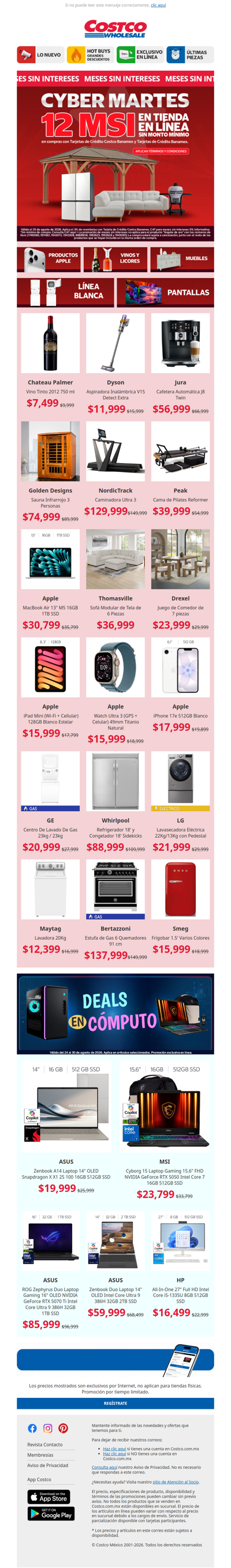 ¡Cyber Martes! 12 Meses sin Intereses en tus Compras en Línea