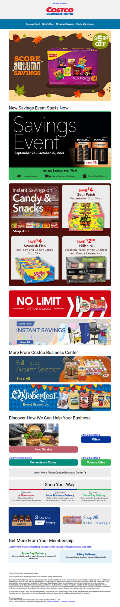 A New Savings Event has started. Save on No Limit items and Candy & Snacks.