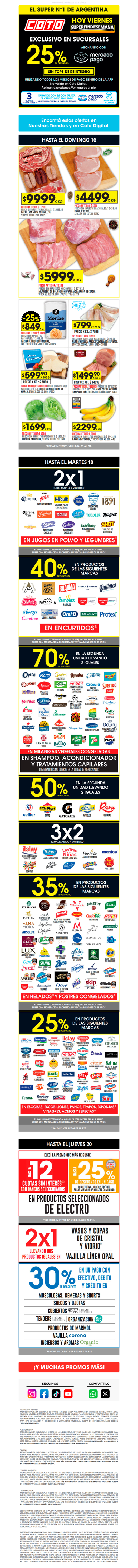 Viernes Clásico 📱 25% con Mercado Pago Sin Tope