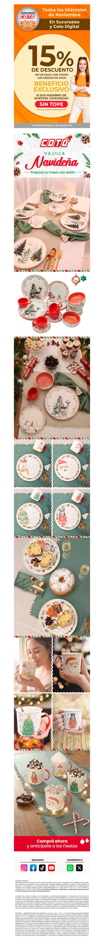 🛒 Comunidad Miércoles: 15% Sin Tope