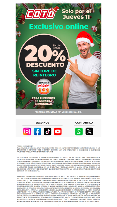 Ho Ho Ho... 🎅 20% OFF Sin Tope Online