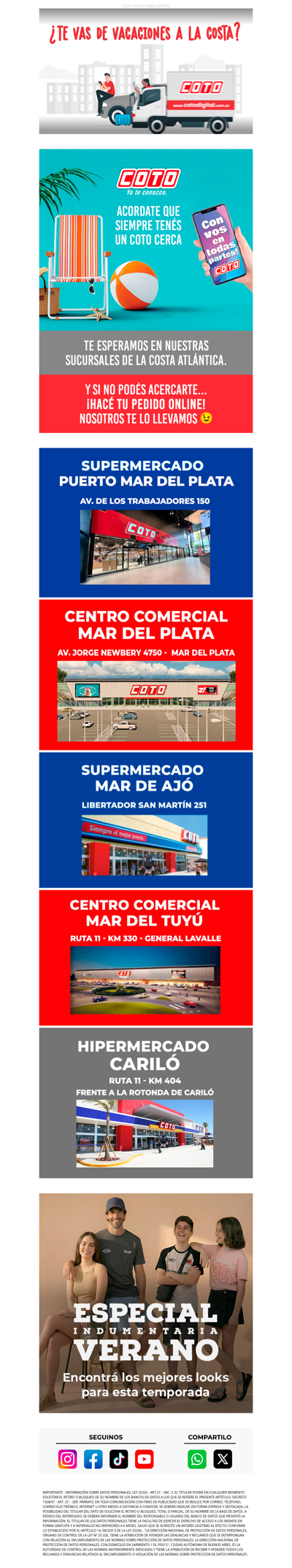 ¿Te vas de vacas a la Costa? 🏖️ Tenés un Coto cerca