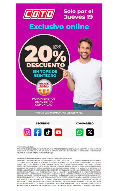 Jueves Sin Tope ⚡ 20% OFF Digital