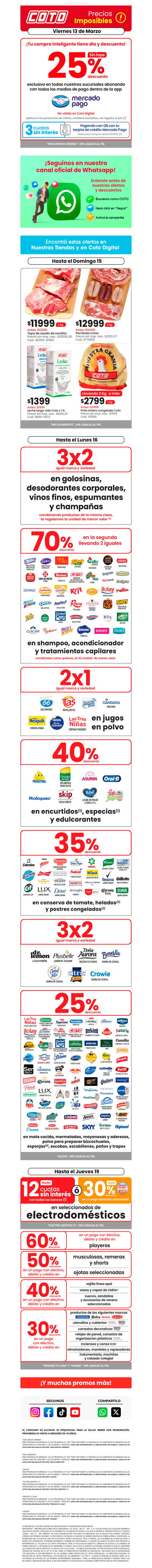 Alegría de Viernes 😃 25% con Mercado Pago