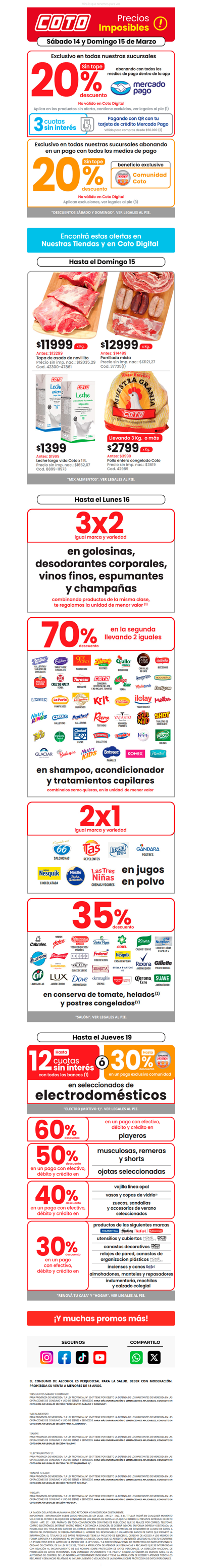 Tus compras del finde 🛒 ¡Con descuentos!