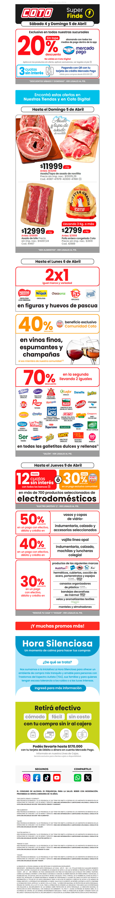 Ya tenés todo para las Pascuas? 🐰 2x1 y mucho más!