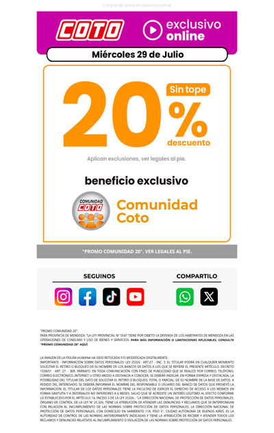 🥳 Miércoles de ahorro: 20% OFF Sin Tope
