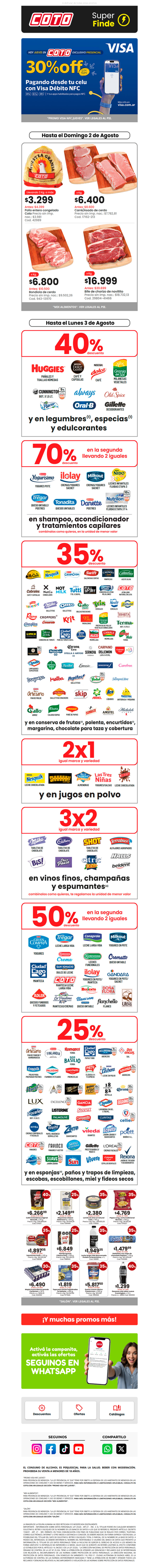 ⚡ Jueves Recargado: 2x1, 3x2, 40% y mucho más!