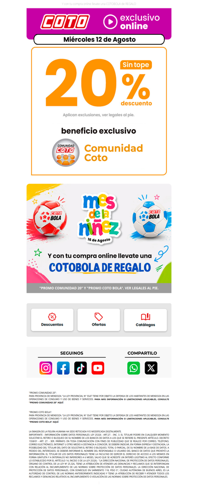 🛒 ¡Mitad de semana feliz: 20% OFF Sin Tope!