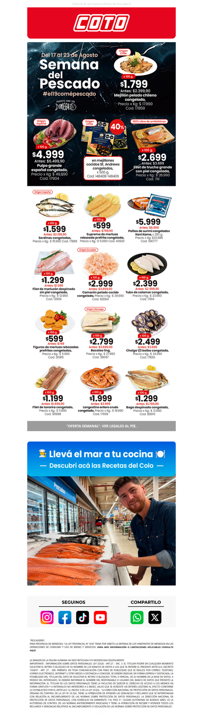 Semana del Pescado 🐟🐙 Llevá el mar a tu cocina 🍽️