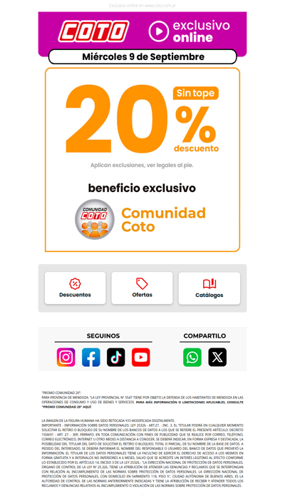 Miércoles 🎯 Tu compra tiene 20% OFF Sin Tope