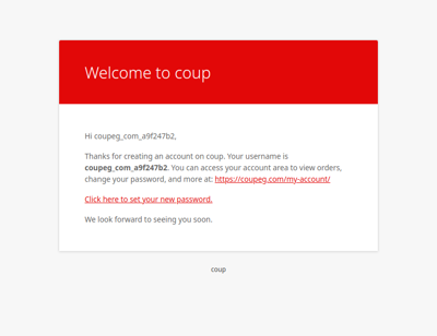 Your coup account has been created!