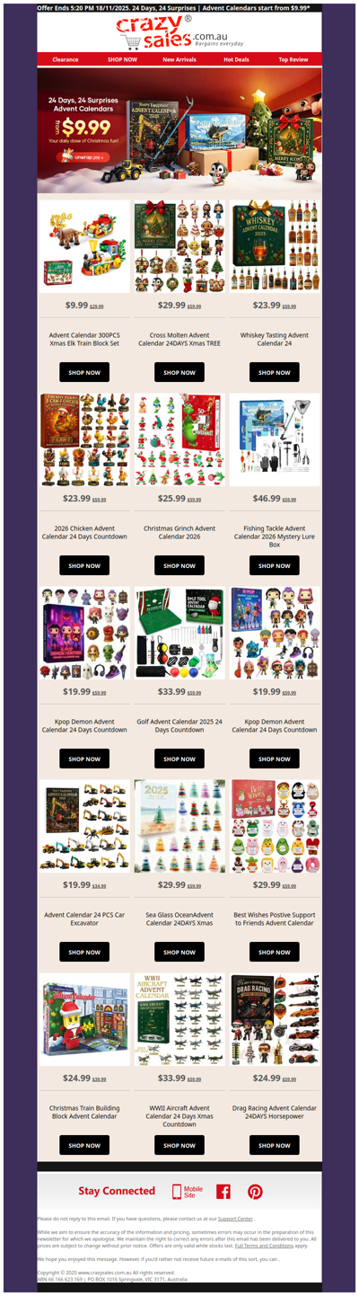 24 Days, 24 Surprises 🎁 Advent Calendars start from $9.99*