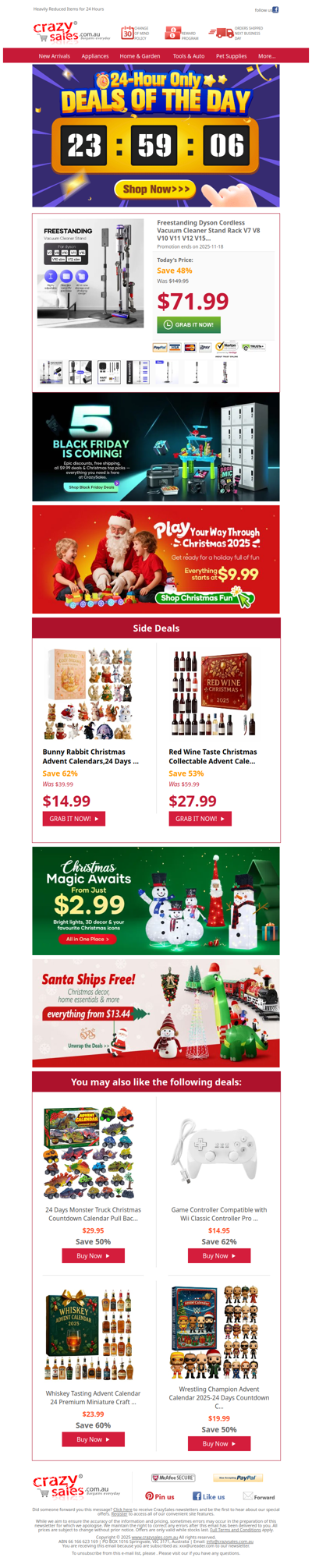 Just In: $71.99 – Freestanding Dyson Cordless Vacuum Holder