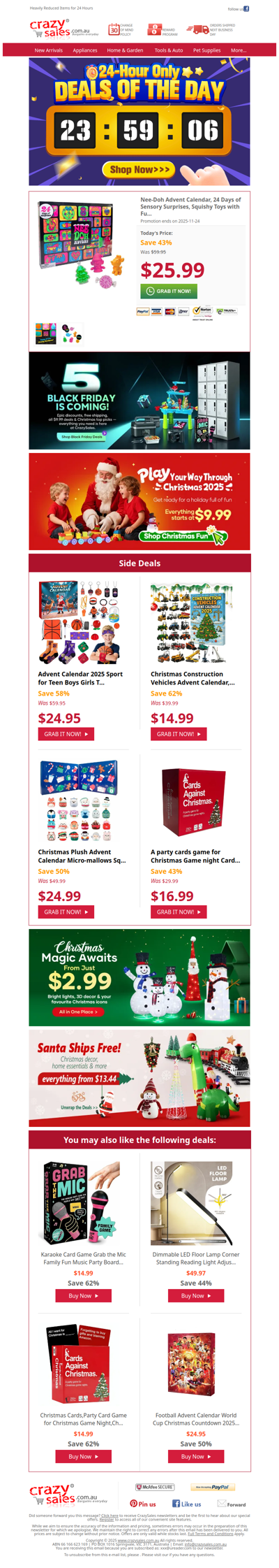 Unbox December Joy — Nee-Doh Advent Calendar $25.99