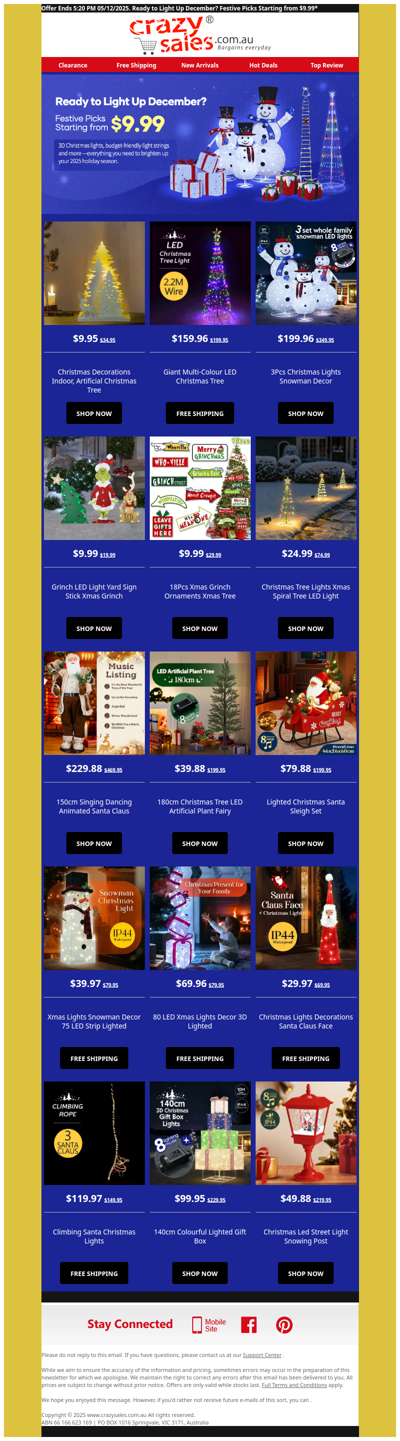 Ready to Light Up December? From $9.99 🎄