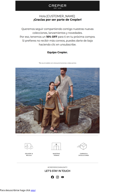 10% OFF PARA TU PRÓXIMA COMPRA | CREPIER