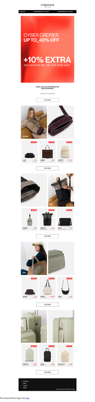 CYBER CREPIER | Hasta 40% OFF