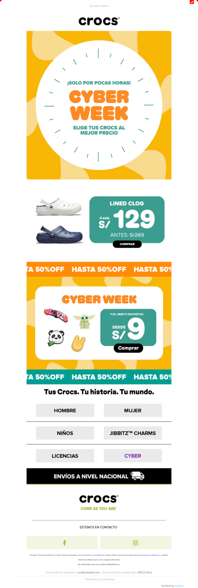 🚨 ¡El Lined Clog a S/129 está a punto de EXPIRAR!