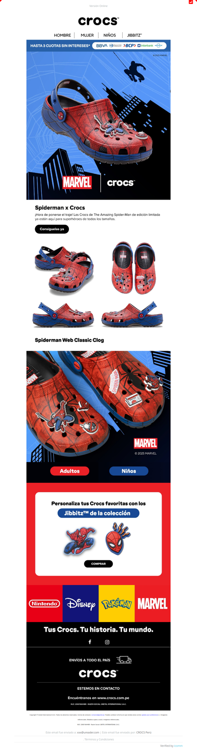 🕷️ ¡LANZAMIENTO! Tu sentido arácnido no falla: Spiderman x Crocs