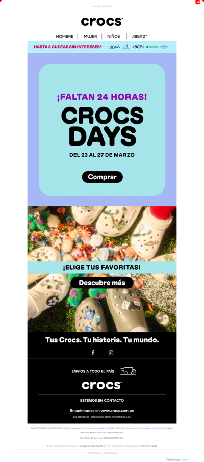 FALTAN 24 HORAS: Prepárate para los CROCS Days