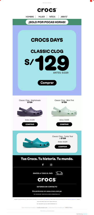 No la dejes pasar de nuevo: S/ 129 😱