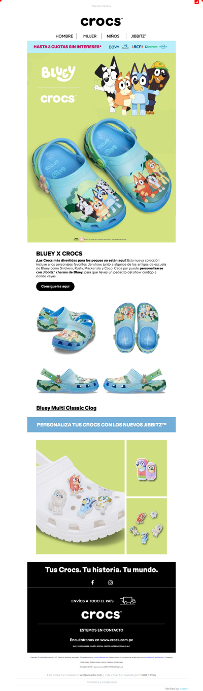 ¡Llegó Bluey a Crocs! 🐾