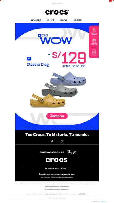 ¡Solo por hoy! Classic a S/129