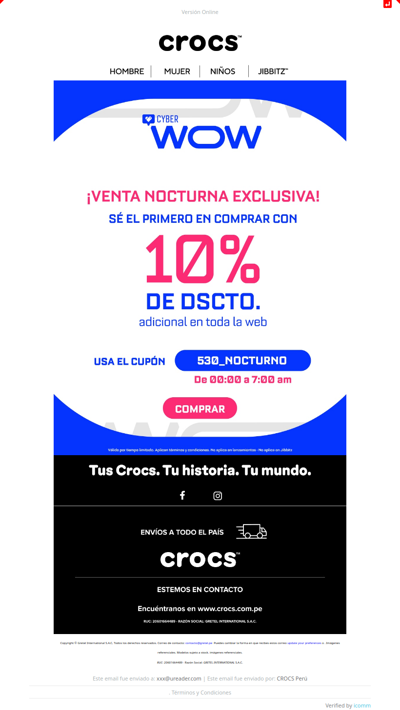 ¡Venta Nocturna! 10% Adicional