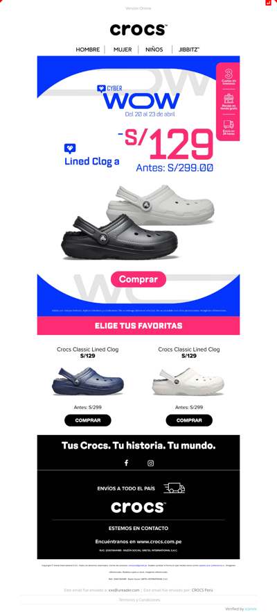 ¿Frío en Lima? Lined a S/129 ❄️