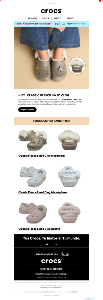 Dile adiós al frío con Crocs ❄️