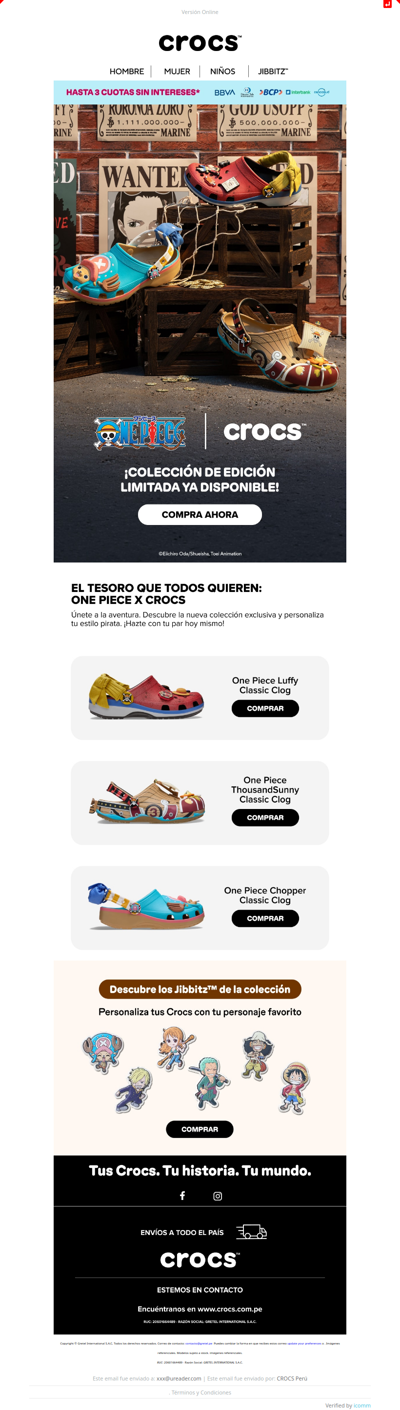 Luffy y los Mugiwara llegaron a Perú… con Crocs 🏴‍☠️🍖