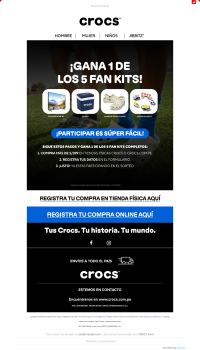 🎁 Compra y participa por 1 de los 5 Fan Kits Crocs
